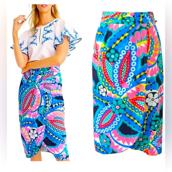 J. Crew Dresses & Skirts - NWT J. Crew Women’s Tie-back tulip skirt in Ratti® kaleidoscope floral Size 10